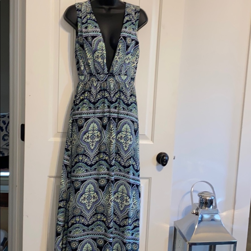 Deep V Maxi Dress